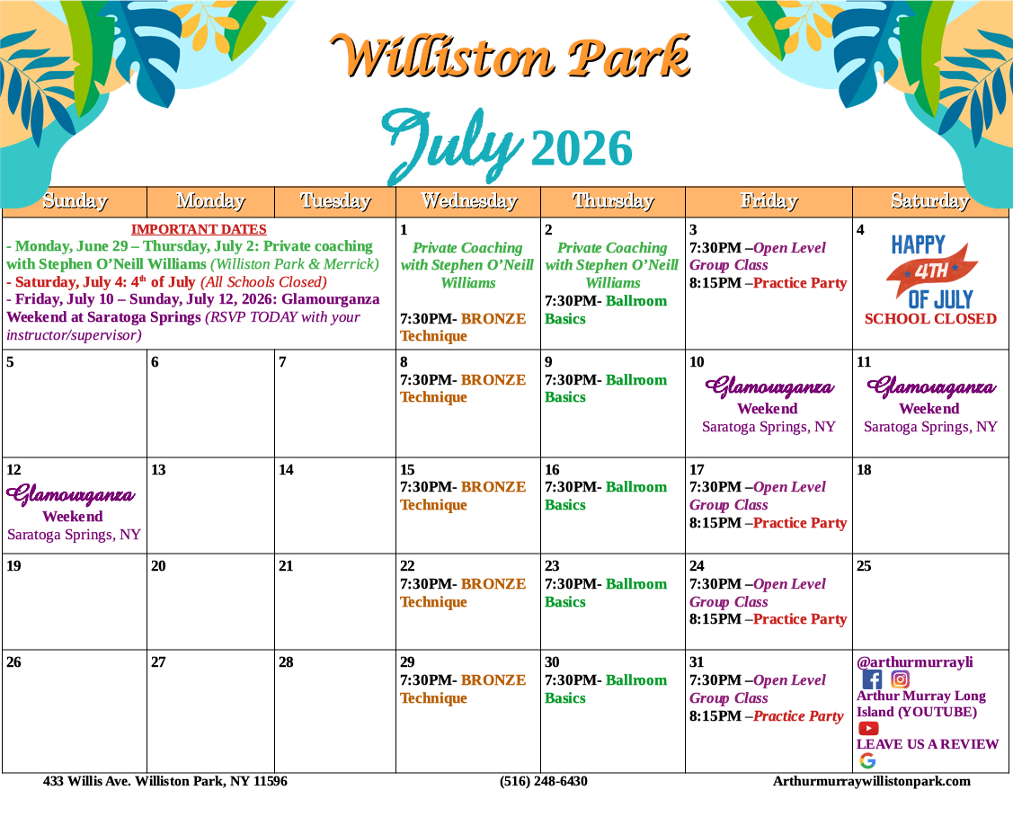 WILLISTON PARK JULY26