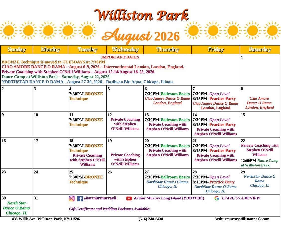 Williston Park - August 2026